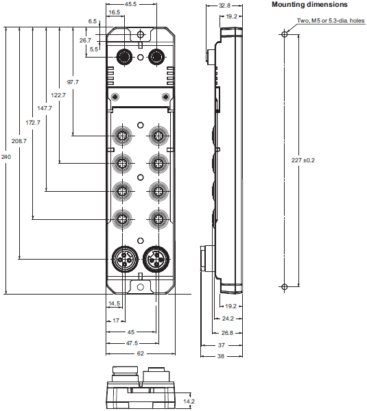 NXR-ILM08C-ECT Dimensions 1 