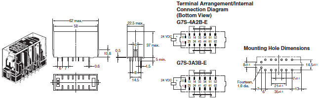 G7S-[]-E Dimensions 2 