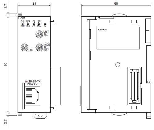 CJ1W-FLN22 Dimensions 1 CJ1W-FLN22_Dim