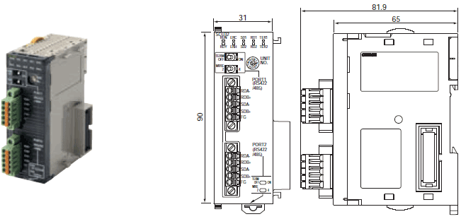 CJ1W-SCU Dimensions 2 