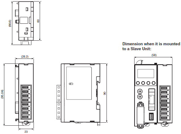 XWT-V[]D08S(-1) / V[]D16ML(-1) Dimensions 1 