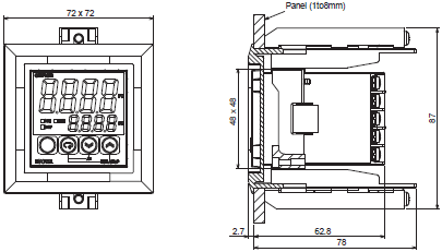 E5CSL / E5CWL / E5EWL Dimensions 10 
