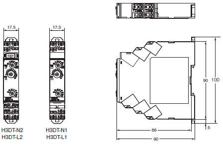 H3DT-N / -L Dimensions 1 