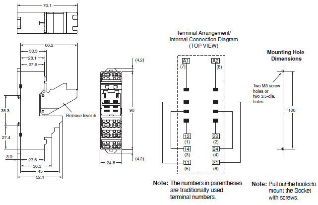 PYF-[][]-PU / PTF-[][]-PU / P2RF-[][]-PU Dimensions 7 