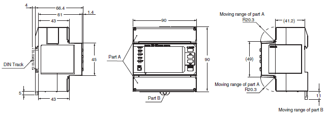 KM-N2-FLK Dimensions 1 