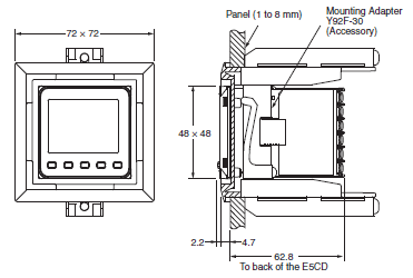 E5CD / E5CD-B Dimensions 25 