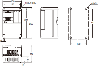 3G3RX2 Dimensions 2 