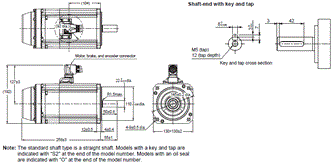 R88M-1A[] / R88D-1SAN[]-ECT Dimensions 13 