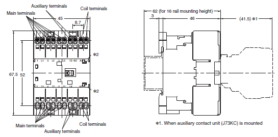 J7KC Series Dimensions 2 