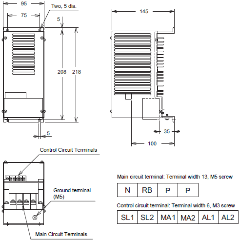 3G3MX2-V2 Dimensions 15 