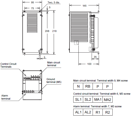 3G3MX2-V2 Dimensions 12 