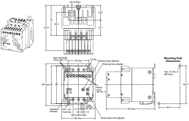 G3J-T-C Dimensions 1 