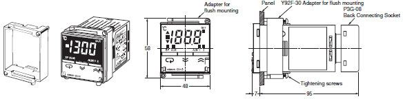 E5CS Dimensions 3 