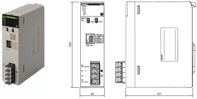 CS1W-SRM21 Dimensions 1 