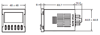 H7CC-R Dimensions 2 