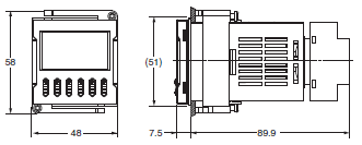H7CC-R Dimensions 3 