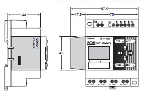 ZEN V2 Dimensions 9 ZEN V2-cpu units with 10 I/O Points_dim